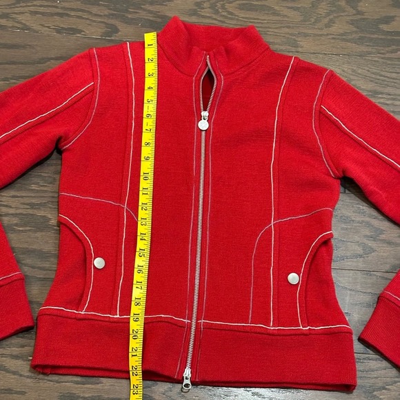 Vibrant Red Women's Turtleneck Sweater - Picture 5 of 8